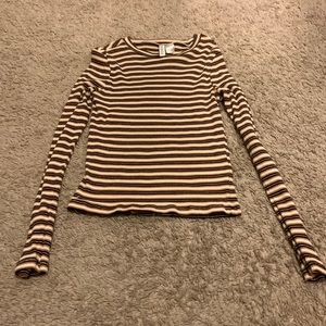 Black,white orange, tight fitted, crop top from H&M only wore once